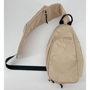 Puma Sling Bag Beige Crossbody Backpack Small Travel Sport Chest Bag Zip